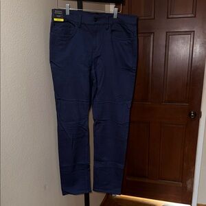 NWT Banana Republic Navy Blue Slim Fit 5 Pocket Stretch Pants Men’s Size 32 x 30